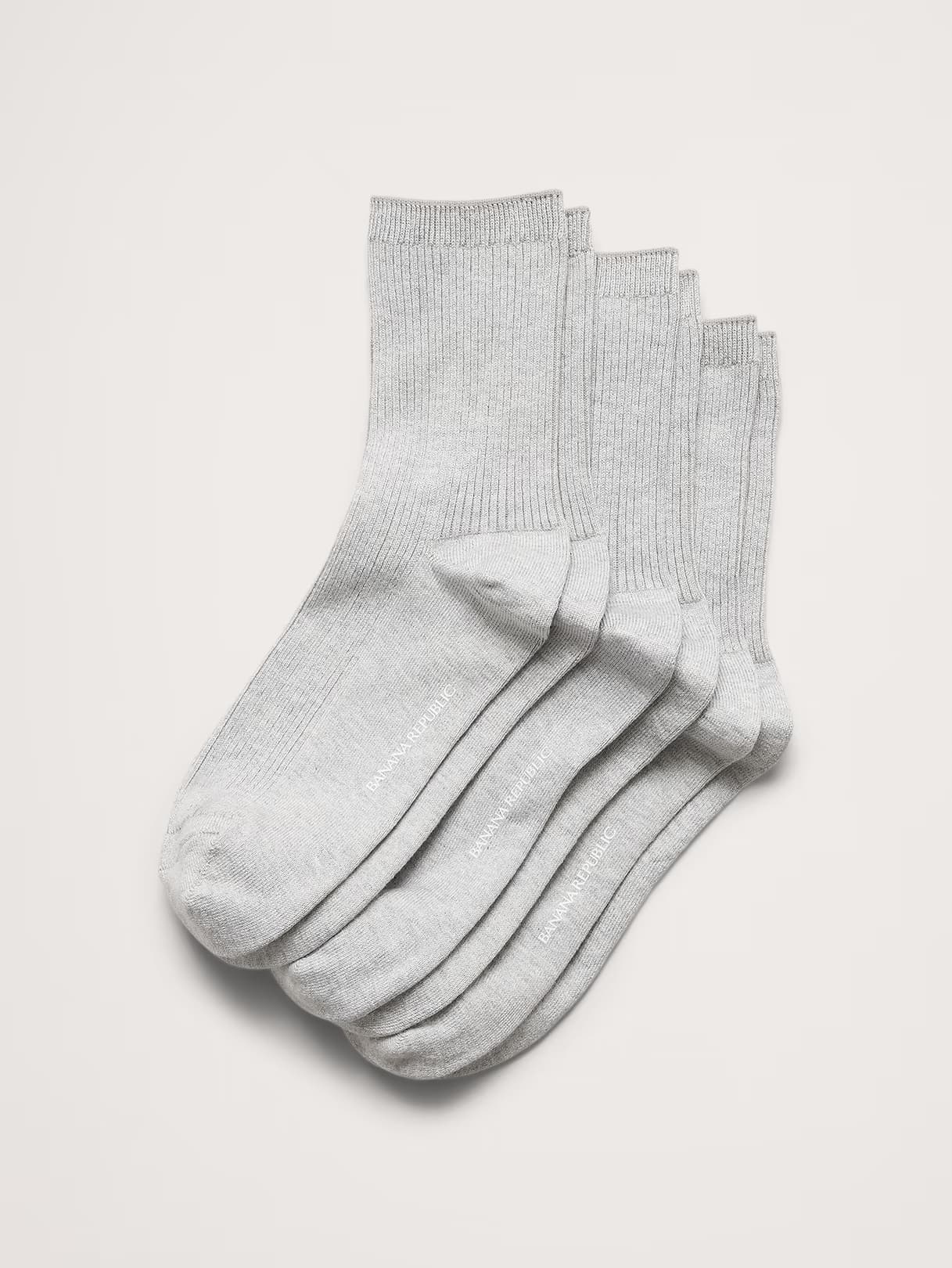 Banana Republic — SILK-COTTON BLEND CREW SOCK 3-PACK